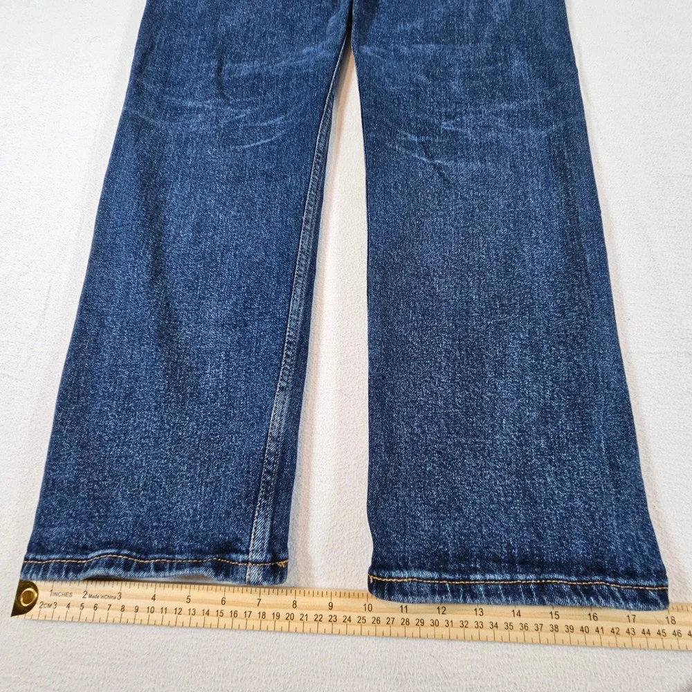 Levi's 505 Regular Fit Jeans Mens 38x32 Dark Wash Blue Straight Leg Denim